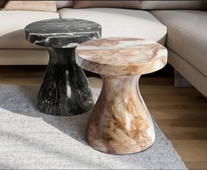 High Quality Luxury Marble Mosasic Side Table End Table Minimalist Hourglass <b>Stool</b> Garden Furniture Outdoor Indoor Coffee Table - Product Image 5
