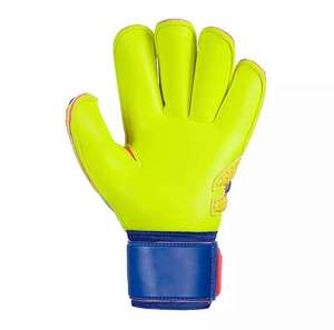 Yellow Pink PU Football Goalkeeper Gloves Full Finger Non Slip Breathable Adjustable Wrist <b>Strap</b> Unisex - Product Image 3