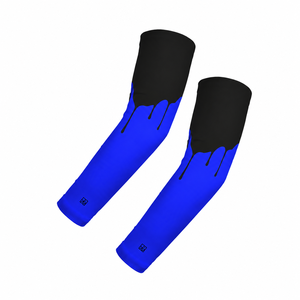 Nouvelles manches de cyclisme unisexe anti-UV à imprimé gouttelettes bleu-noir, manches de compression pour adultes BNSB SPORTS personnalisables - Product Image 4