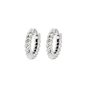Classic Ethnic Sterling Silver Hoop <b>Earrings</b> Handcrafted Bohemian Style Lightweight Statement Jewelry Gift For Women - Product Image 2