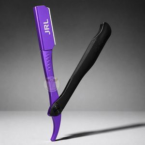 JRL Gold & Black Magnetic Luxury Stainless Steel Manual Straight Edge Razor with Custom Logo for Professional Barbers <b>Beard</b> <b>Care</b> - Product Image 1