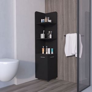 Mensola angolare da bagno a 3 livelli Sunriver con maniglie in metallo - Product Image 1