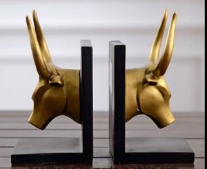 Hot Selling Bronze Metal Aluminium for Shelves Heavy Duty Bookends for Shelves Heavy <b>Books</b> Library <b>School</b> Gift Purpose - Product Image 3