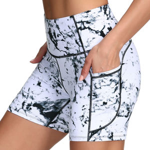 Pantalones Cortos de Yoga de Cintura Alta Suaves para Mujer, Pantalones Cortos de Spandex Lisos Teñidos para Gimnasio y Ciclismo, ¡Gran Venta! - Product Image 1