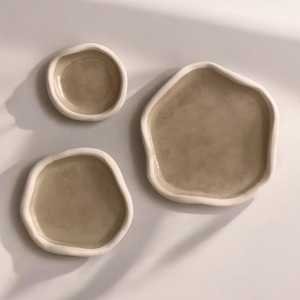 Modern Luxury Style Irregular Shape Ceramic Plate <b>Wall</b> Installation For Living Office <b>Wall</b> Arts Home Decor By Universal Overseas - Product Image 2