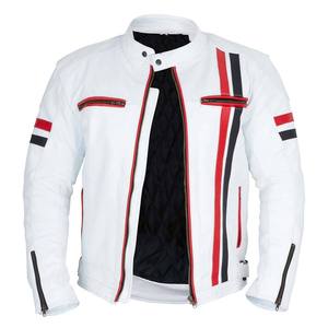 Chaqueta de Hombre de Cuero Genuino Tejido, de Secado Rápido, con Forro de Poliéster Grabado, Bolsillos Rellenos de Fibra 100% Poliéster, con Cremallera Marrón - Product Image 1