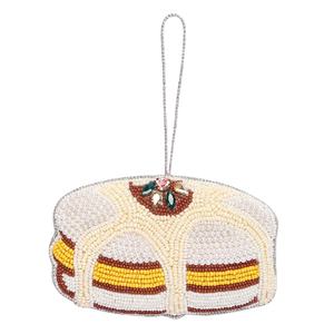 Adornos Navideños Bordados a Mano en Terciopelo/Satén de Brazeal Studio, Adorno Personalizado al por Mayor con Camellos Dorados - Product Image 4