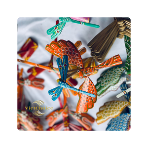 Jouet à gravité artisanal en bambou, motif libellule, peinture folklorique, écologique, prix abordable, couleurs personnalisables, plusieurs tailles, grand format - Product Image 5