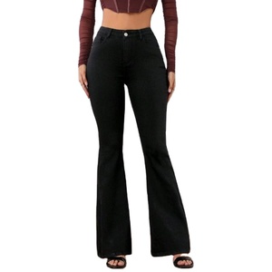 Vaqueros de mezclilla estilo retro, corte de bota, acampanados, negros, vintage, estilo callejero, a la moda, tallas 26 a 40, ecológicos - Product Image 1