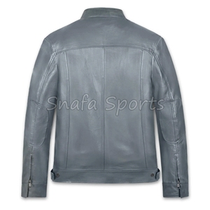 Best Vintage Winter Design Biker Leather Jacket for Men Customized Sheep Leather with Quilted Detail Jackets For Men - Product Image 2
