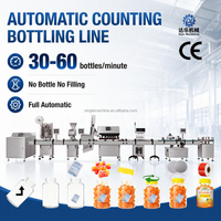 Ligne de comptage et d'embouteillage automatique multi-canaux 8 voies pour capsules, comprimés, fèves de chocolat et bonbons