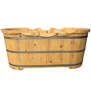 [BEST SELLING] | Japanese Style Wooden Round Bathtub Ofuro Deep Barrel Soaking Tub For Spa Center From Blue Lotus Vietnam - Product Image 1
