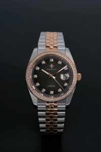 Montre mécanique automatique élégante pour homme, 40 mm, Alexander Ferros 8021D/01, saphir, fermoir papillon, acier inoxydable, résistante à l'eau, analogique - Product Image 3