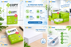 Papel para Impresora IK A4 65, Blancura: 90%, Tamaño: 210x297 mm, 65 g/m², 5 Resmas, 500 Hojas/Resma, 5 Resmas/Caja - Product Image 6