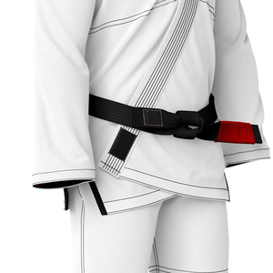 Uniforme de BJJ Blanco, 100% Algodón, Tejido Perla, Transpirable, Corte Regular, para Adultos, Incluye Cinturón Negro, Marca Privada - Product Image 5
