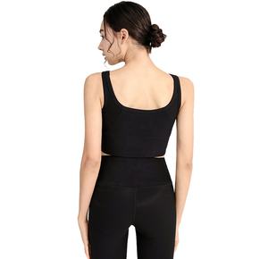 เสื้อกล้ามออกกำลังกายผู้หญิงรุ่นใหม่ ระบายอากาศได้ดี ผลิตจากผ้าฝ้าย/โพลีเอสเตอร์ถักคุณภาพสูง เหมาะสำหรับโยคะและกีฬา แห้งเร็ว - Product Image 2