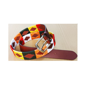 เข็มขัดหนังแท้สีแดงสำหรับผู้ชายและผู้หญิงสไตล์ลำลองพร้อมหัวเข็มขัดเรซินคริสตัลสำหรับกางเกงยีนส์โลโก้แบบกำหนดเอง - Product Image 6