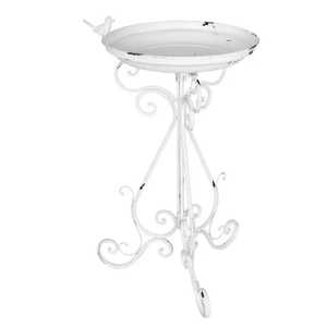 Bain d'oiseaux solaire en verre avec motif de fleurs rouges, éclairé, pour jardin extérieur, mangeoire pour oiseaux sauvages, pièce d'art paysager - Product Image 5