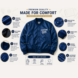 Custom Name Men's Winter Varsity Jacket Wool/Polyester Blend Heated Breathable Windproof Casual Style <b>Covered</b> <b>Button</b> Front - Product Image 4