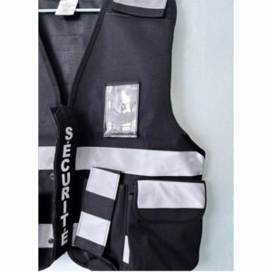 Tactical Security Vest Adjustable Black Reflective Safety Vest Multi Pocket Protective Gear - Product Image 2