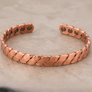 NEHA ENTERPRISES Handmade Hammered Copper Cuff Bracelet Custom Size Luxury Fashionable Personalization Exquisite Design Gift - Product Image 3
