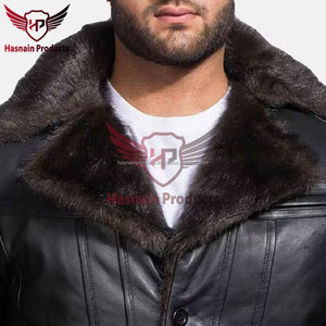Manteau d'hiver élégant pour hommes personnalisable nouvelle mode veste en cuir de fausse fourrure en peau de mouton véritable surdimensionnée veste élégante et chaude - Product Image 2