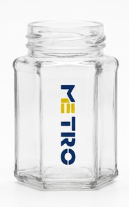 Premium 100 ML Hexa Glass <b>Jar</b> Food Safe Airtight Lid Honey <b>Jam</b> Spice Storage Container <b>for</b> Home Kitchen Use - Product Image 1