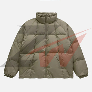 Stylish Men's <b>Lightweight</b> <b>Puffer</b> <b>Jacket</b> Warm Bomber <b>Jacket</b> Zipper Fashionable Style Stand Collar Hooded Waterproof Eco-Friendly - Product Image 2