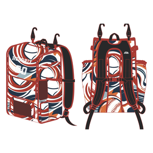 Mochila personalizada para club de béisbol con estampado personalizado, bolsa deportiva con compartimento para tacos, sección para guantes y diseño para viajes - Product Image 1