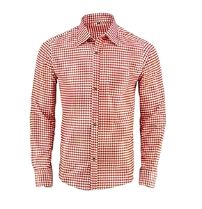 Chemise décontractée à manches longues en coton 100% pour homme, grande taille, motif écossais, teinte unie, collection automne, vente en gros - Product Image 3