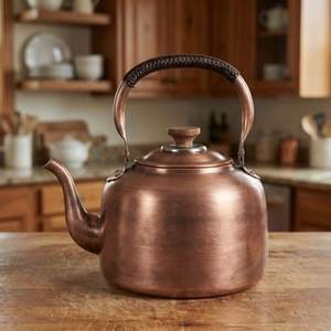 Tetera de Cobre Puro para Estufa, con Mango de Madera Hecho a Mano, Olla Tradicional para Agua, para Hogar, Cafetería, Hotel, Cocina - Product Image 6
