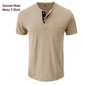 Camiseta de manga corta con cuello en V para hombre - Product Image 3