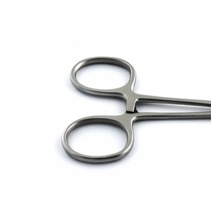 Pinces à moustiques Halsted 5 pouces, courbées, hémostatiques, à verrouillage, à mâchoires dentelées, en acier inoxydable, instruments chirurgicaux - Product Image 4