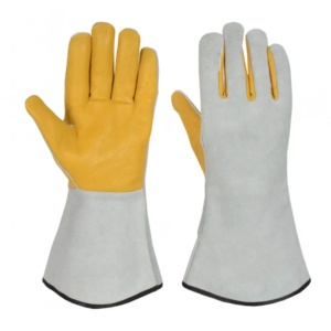 Gants de sécurité industriels anti-étincelles en cuir pleine fleur de vachette naturel, certifiés CE, épaisseur pour soudage TIG - Product Image 1