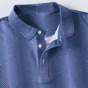 Camisa de Golf para Hombre de Alta Calidad, Estilo Vintage, Tejido de Punto Transpirable de Poliéster/Algodón, Logotipo Personalizado, Color Sólido, Manga Corta - Product Image 3