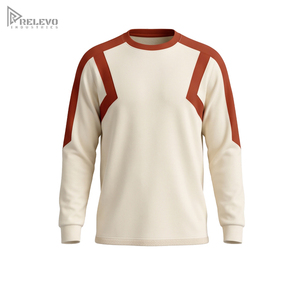 Ensemble d'uniformes de gardien de but de football personnalisés par sublimation, maillot à manches longues et short, blanc cassé, crème, rouille, kit d'équipe de football pour hommes - Product Image 4