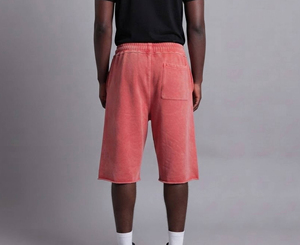 New Arrival DTF Printed Logo Plus Size 2 Tone High Street Eco-Friendly Breathable Elastic <b>Mid</b> 100% Cotton Men's Oversized Shorts - Product Image 2