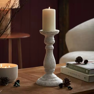 เชิงเทียนไม้ทำด้วยมือที่ตั้งเทียนทีไลท์ - Product Image 1