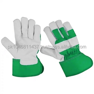 Gants de travail en cuir de vachette grainé de haute qualité pour hommes, résistants à l'abrasion et à la chaleur, pour le jardinage et le travail de type rigueur canadien - Product Image 4