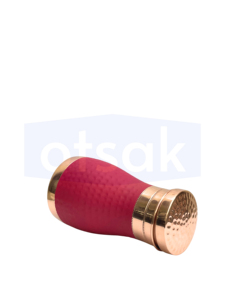 OTSAK พรีเมี่ยม กระติกน้ำทองแดงสีแดงแบบมีฝาปิด ขวดน้ำพกพา สำหรับสำนักงาน กลางแจ้ง บ้าน แคมป์ปิ้ง ท่องเที่ยว 34 ออนซ์ 1000 มล. - Product Image 4