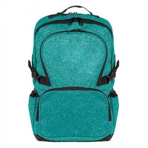 Sacs à dos de cheerleading scintillants et résistants avec tissu imperméable brillant, patchs nominatifs brodés personnalisés et doublure en nylon - Product Image 2