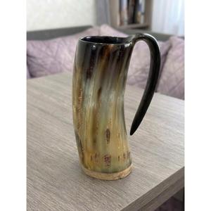 Indian Supplier Nautical Beer Mugs & Glasses Real Cow Buffalo Horn Mug Leakproof African Natural Ox Horn Tankard Ready To Sell - Product Image 1