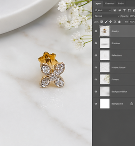 Piercing de Nariz de Oro Sólido de 14K con Diamante Cultivado en Laboratorio, Corte Redondo, Certificado IGI, para Cartílago, Tragus, Daith - Product Image 2
