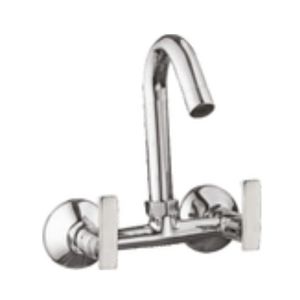 Basin Faucet 211 Sink Mixer With <b>Swinging</b> Spout Stainless Steel Polished Sustainable Modern Design Wall-Mounted <b>Single</b> Handle - Product Image 1