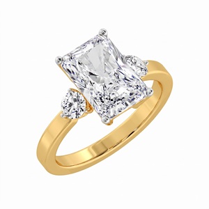 แหวนเพชรทรงคลาสสิกสำหรับผู้หญิง 2 กะรัต ประดับเพชรทรงเรเดียนท์ ทอง 18K 14K และเงินแท้ 925 เพชรเพาะเลี้ยงในห้องปฏิบัติการ เครื่องประดับหรูหราสำหรับเป็นของขวัญ - Product Image 6