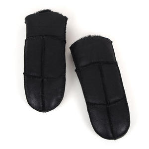 Gants en cuir d'agneau véritable de haute qualité, doublés de polaire, mitaines en fourrure véritable OEM pour femmes, pour cosplay et fêtes - Product Image 5
