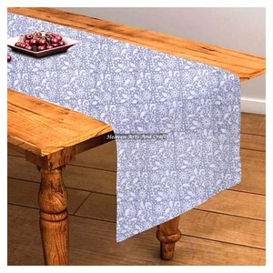 100% Pure Cotton Traditional Hand Block Printed Cotton Table <b>Runner</b> Floral Print For Wedding Events Home Decor Outdoor Use - Product Image 4
