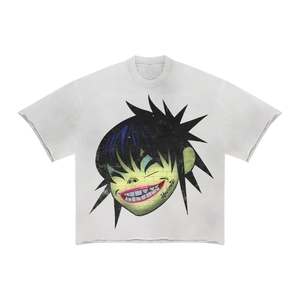 เสื้อยืดผู้ชายผ้าฝ้าย 100% ทรงหลวม พิมพ์ลาย เสื้อยืดโอเวอร์ไซส์ 240 GSM ผ้าคอตตอนเทอร์รี่สีขาว พิมพ์ลายกราฟิก สกรีนโลโก้แบบ DTF ได้ - Product Image 1