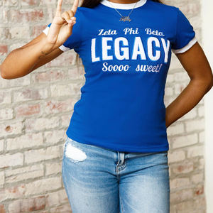 ผู้ผลิตเสื้อยืด Zeta Phi Beta แบบกำหนดเอง ขายส่งเสื้อยืดเปล่าพร้อมคำภาษากรีกสำหรับการปรับแต่ง การพิมพ์เสื้อยืดแบบส่วนตัว - Product Image 1