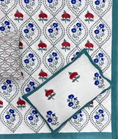 Couvre-lit en coton imprimé à la main motif floral indien, drap de lit imprimé Jaipuri, taille King, fournisseur pour commandes en gros